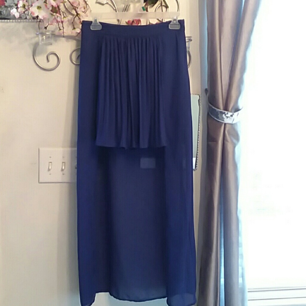 Electric blue skirt